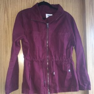 Maroon utility jacket